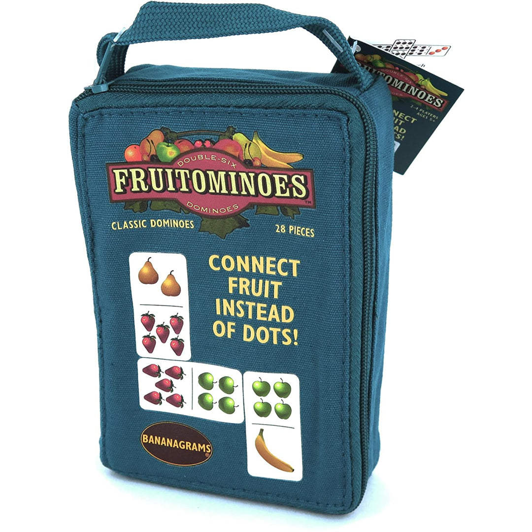 Bananagrams Fruitominoes Domino Game with Storage Bag - Maqio