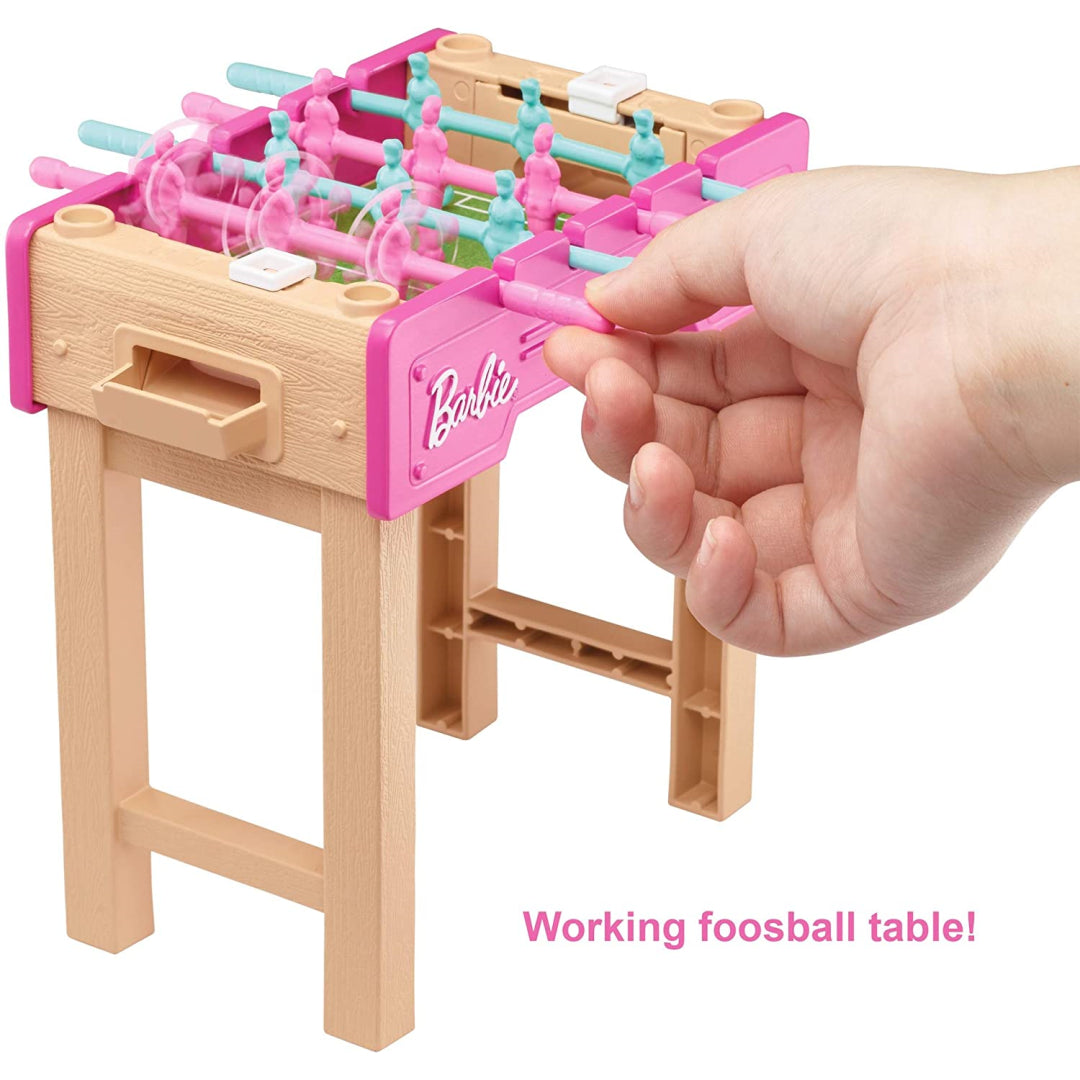 Barbie Mini Playset with Pet & Table Football Furniture - Maqio