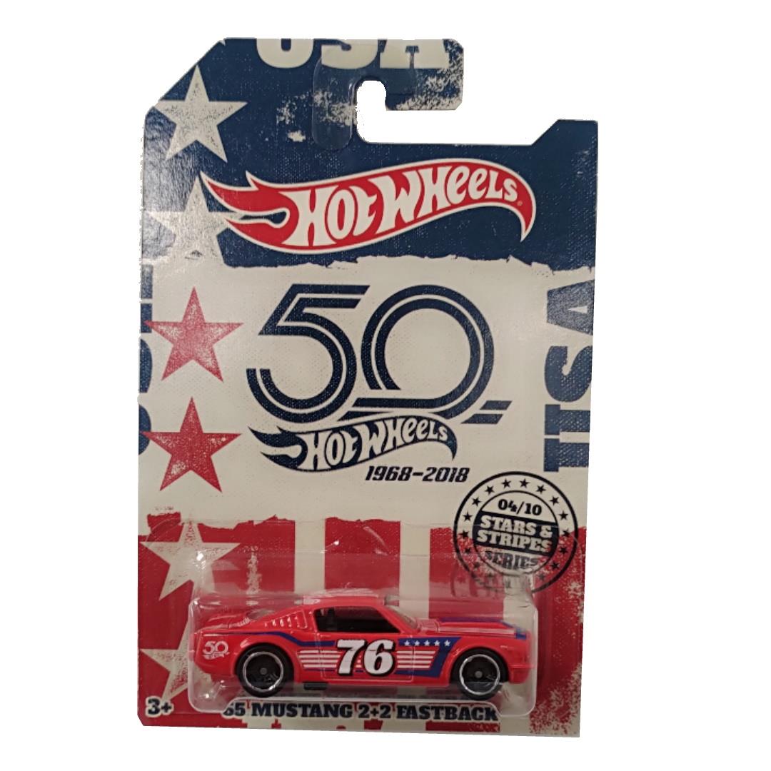 Hot Wheels Stars & Stripes Set of 10 Vehicles - 50th Anniversary - Maqio