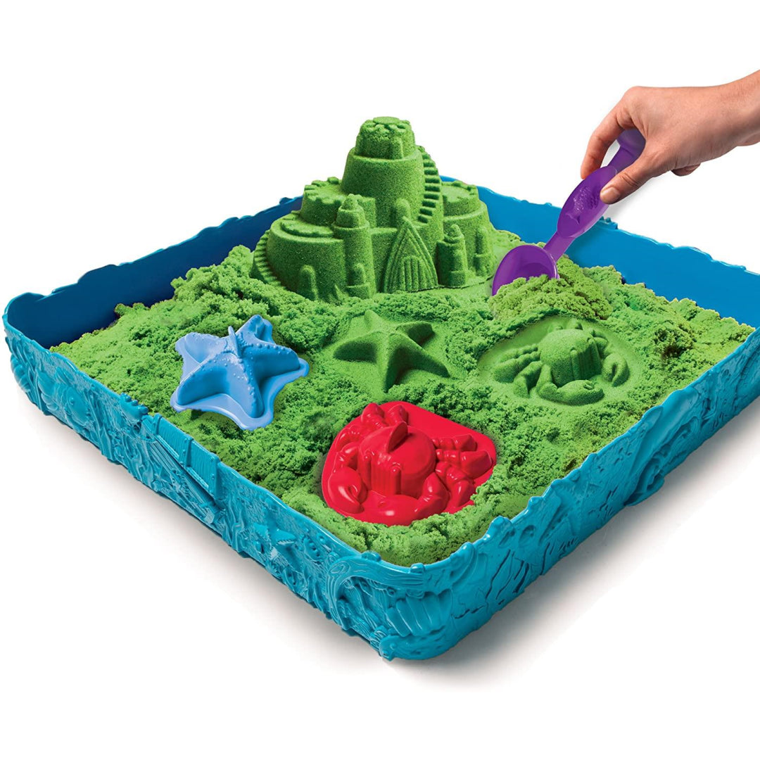 Kinetic Sand in Sand Castle Box Set in Green - Maqio