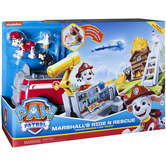 Paw Patrol Marshall Ride N Rescue Vehicle Playset - Maqio