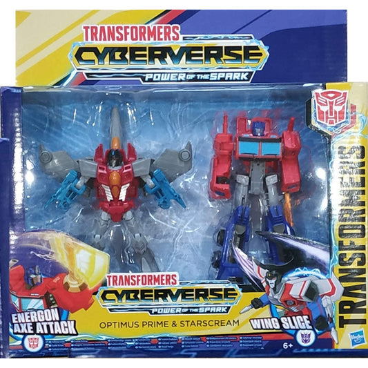 Transformers Cyberverse Optimus Prime and Starscream 2-Pack E5557 - Maqio