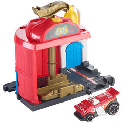 Hot Wheels City Downtown Fire Station Spinout Play Set FMY96 - Maqio