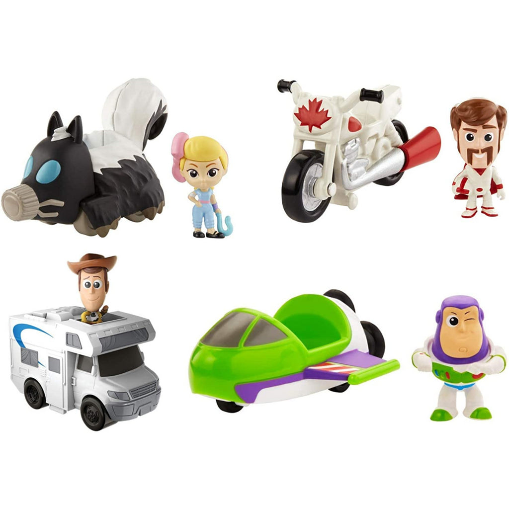 Disney Pixar Toy Story 4 Minis Set of 4 Figures & Vehicles - Maqio