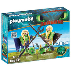 Playmobil 70042 DreamWorks Dragons Ruffnut and Tuffnut with Flight Suit, Various - Maqio