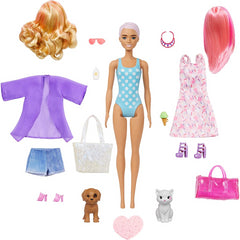 Barbie Colour Reveal Beach To Party Doll And Accessories
