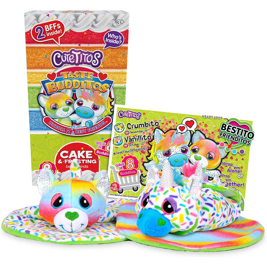 Cutetitos Taste Budditos 2 Pack Cuddly Plush - Cake & Frosting