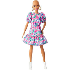 Barbie Fashionistas Bald Pink Plastic Doll