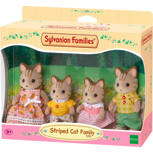 Sylvanian Families Striped Cat Family of 4 Figures