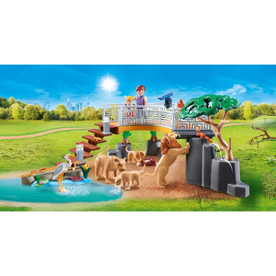Playmobil Family Fun Outdoor Lion Enclosure Playset - Maqio