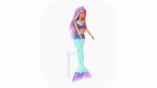 Barbie Dreamtopia Mermaid Doll with Light Blue & Purple Tail