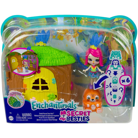 Enchantimals Peeki Parrot Tree Hut Secret Besties - Maqio