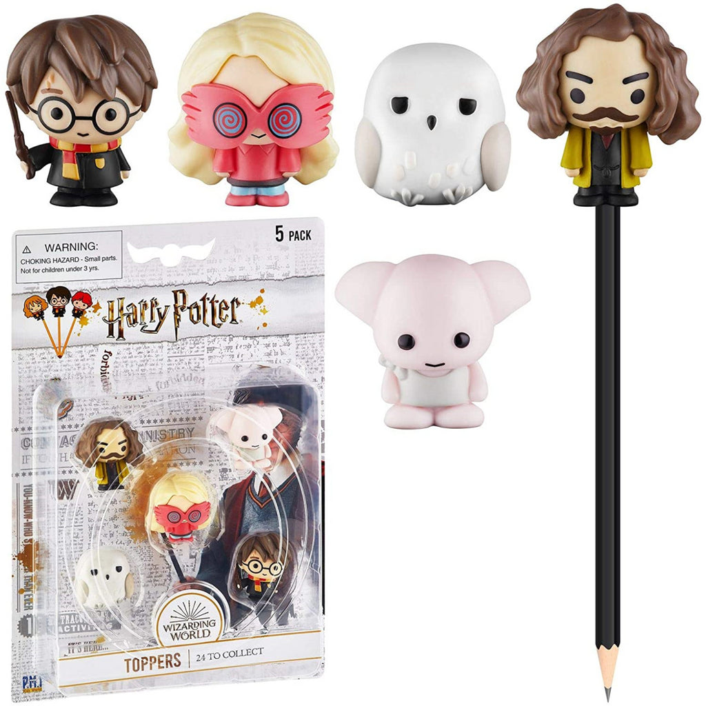 Harry Potter Pencil Toppers 5 Pack Blister Luna In Middle  HP2040 - Maqio