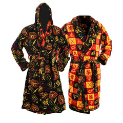 Harry Potter Hogwarts Reversible Robe Adults with Hoodie - Size Medium - Maqio