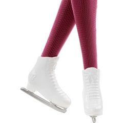 Barbie Winter Sports Ice Skater Brunette Doll 12 Inches with Pink Dress Jacket