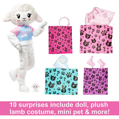 Barbie Cutie Reveal Doll & Lamb Plush Costume & 10 Surprises