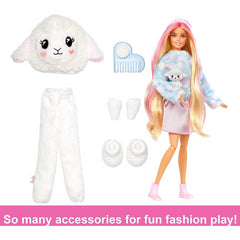 Barbie Cutie Reveal Doll & Lamb Plush Costume & 10 Surprises