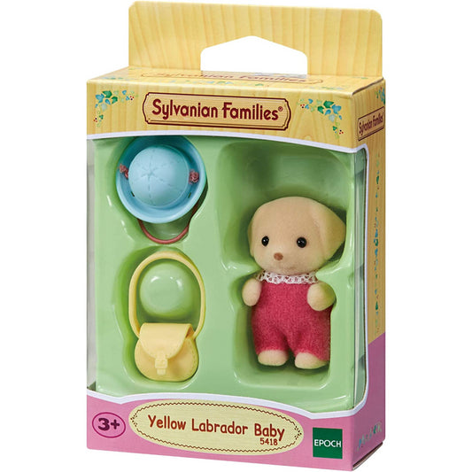 Sylvanian Families Yellow Labrador Baby Figure and Accessories