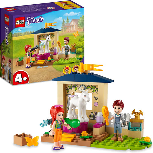 LEGO Friends 41696 Pony Washing Stable Horse with Mia Mini Doll Set