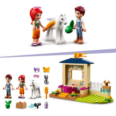 LEGO Friends 41696 Pony Washing Stable Horse with Mia Mini Doll Set