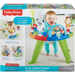 Fisher Price 3-In-1 Spin & Sort Activity Center for Baby Activity Pods