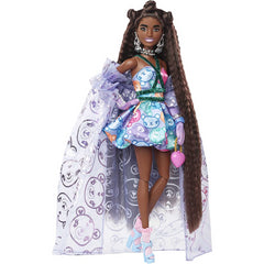 Barbie Extra Fancy Doll in Teddy-Print Gown with Sheer Teddy Bear Pet