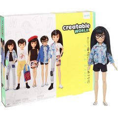 Creatable World Deluxe Dark Straight Hair Character Kit - Maqio