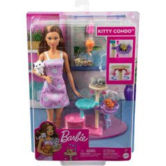 Barbie Kitty Condo Playset with 1 Cat 4 Kittens and Cat Tree
