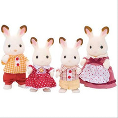 Sylvanian Families Chocolate Rabbit Family 4 Figures Playset