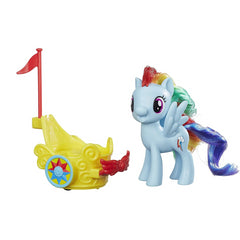 My Little Pony Rainbow Dash Figurine with Royal Spin Along Chariot