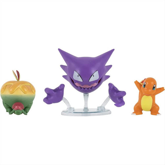 Pokemon Battle Figures 7cm 3 Pack Charmander Appletun & Haunter