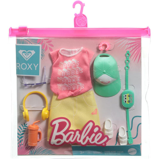 Barbie Clothes Fashion Pack By Roxy - Pink Top Yellow Skirt & Accessories