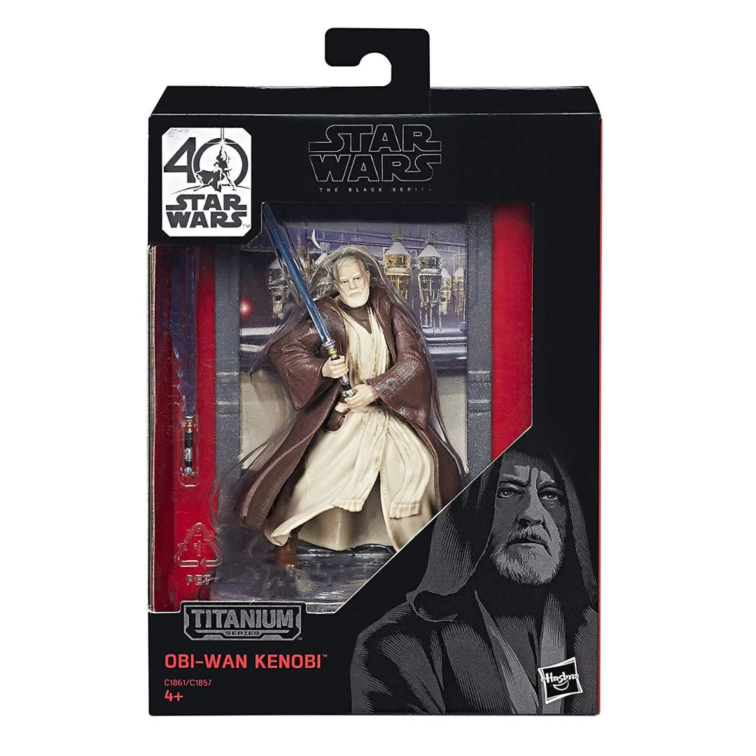 Star Wars The Black Series Titanium Series Obi-Wan Kenobi Toy Figure - Maqio