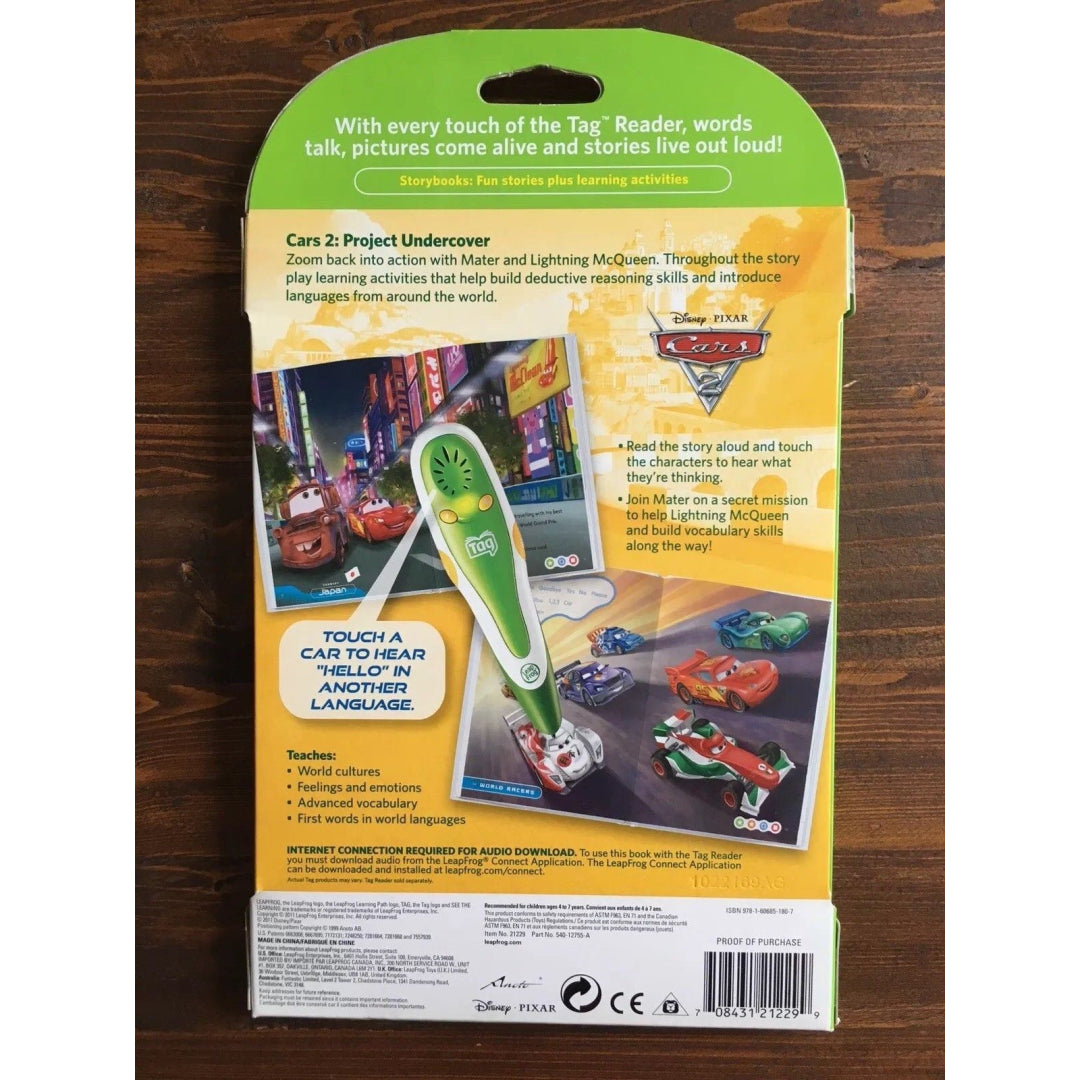 LeapFrog LeapReader TAG Book: Disney-Pixar Cars 2 Project Undercover - Maqio