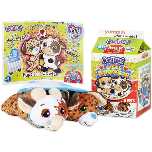 Cutetitos Taste Budditos 2 Pack Cuddly Plush - Milk N Cookies