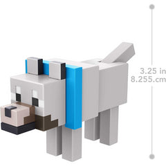 Minecraft Build Wolf Action Figure 3in & 1 Accessory Collectible Gift Mattel