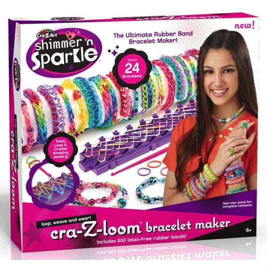 Cra-Z-Loom 17102 Shimmer n Sparkle Bracelet Maker Playset - Maqio