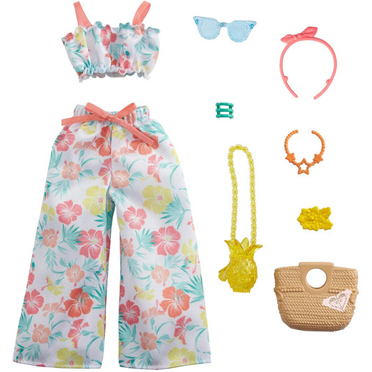 Barbie Clothes Fashion Pack By Roxy - Floral Outfit Bag & Accessories
