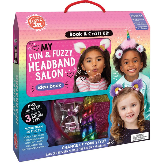 Klutz JR My Fun & Fuzzy Headband Salon with Book and Craft Kit