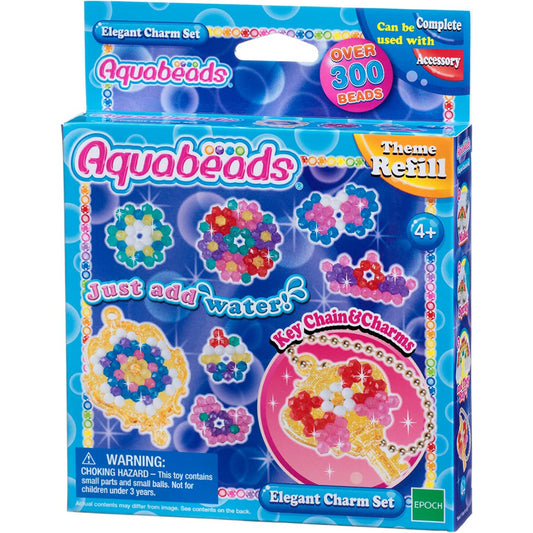 Aquabeads Elegant Charm Set with 300 Multicoloured Beads in 8 Colours