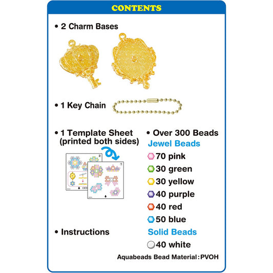 Aquabeads Elegant Charm Set with 300 Multicoloured Beads in 8 Colours