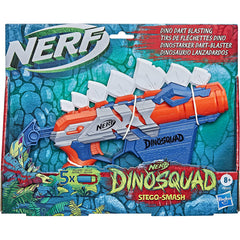 Nerf DinoSquad Stegosmash Dart Blaster 4-Dart Storage 5 Official Nerf Darts