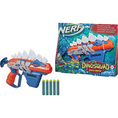 Nerf DinoSquad Stegosmash Dart Blaster 4-Dart Storage 5 Official Nerf Darts