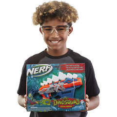 Nerf DinoSquad Stegosmash Dart Blaster 4-Dart Storage 5 Official Nerf Darts
