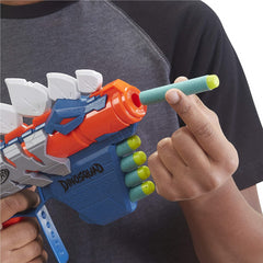 Nerf DinoSquad Stegosmash Dart Blaster 4-Dart Storage 5 Official Nerf Darts