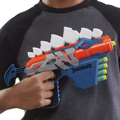 Nerf DinoSquad Stegosmash Dart Blaster 4-Dart Storage 5 Official Nerf Darts