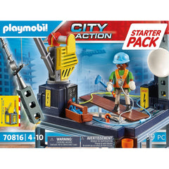 Playmobil 70816 City Action Starter Pack  Construction Site with 59pcs