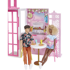 Barbie Dollhouse with Doll 2 Levels & 4 Play Areas