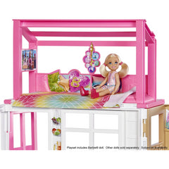 Barbie Dollhouse with Doll 2 Levels & 4 Play Areas