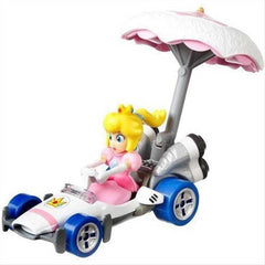 Hot Wheels Die Cast Mario Kart in B-Dasher Kart & Parasol Glider - Princess Peach